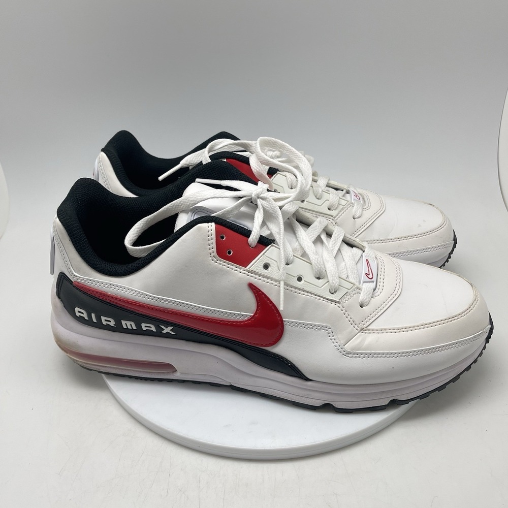 Nike Air Max LTD 3 Shoes Mens 13 White Red Running Low Top Sneakers BV1171-100